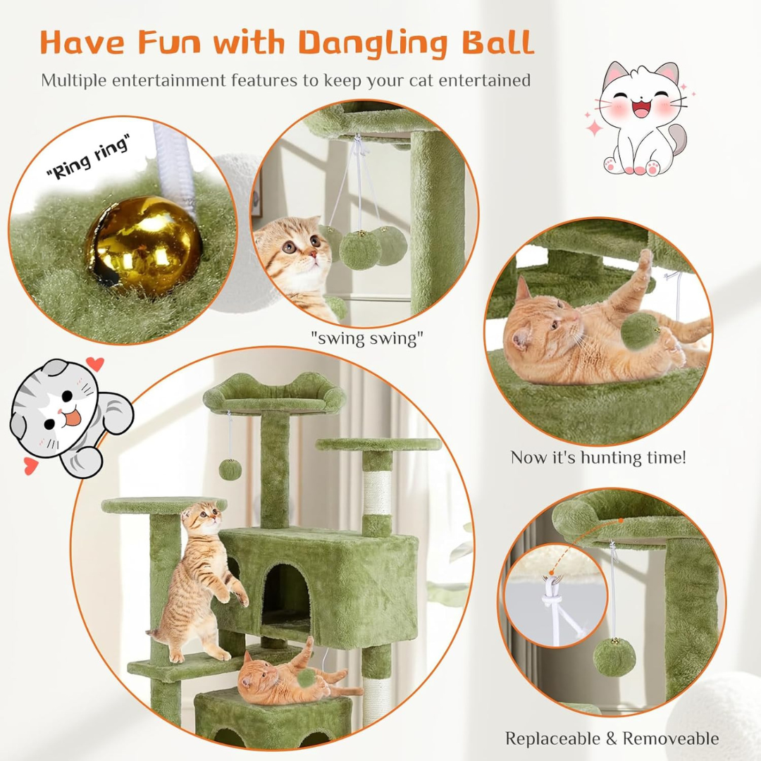 Multi-Level Cat Tree Tall | Cat Tower | Cat Furniture with Condo