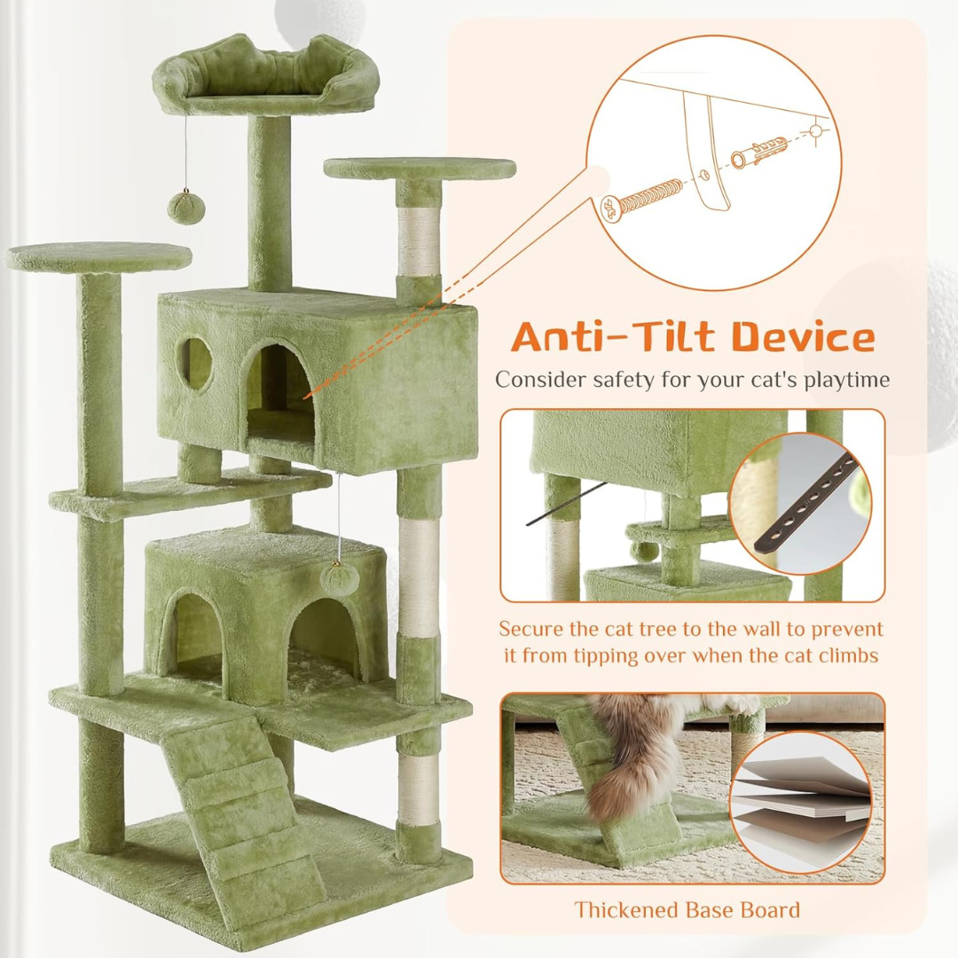 Multi-Level Cat Tree Tall | Cat Tower | Cat Furniture with Condo