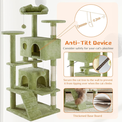 Multi-Level Cat Tree Tall | Cat Tower | Cat Furniture with Condo