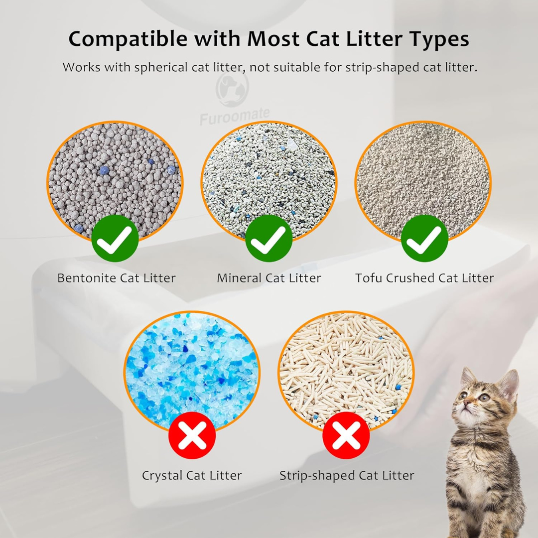 Self-cleaning litter box| Large capacity| Automatic litter box