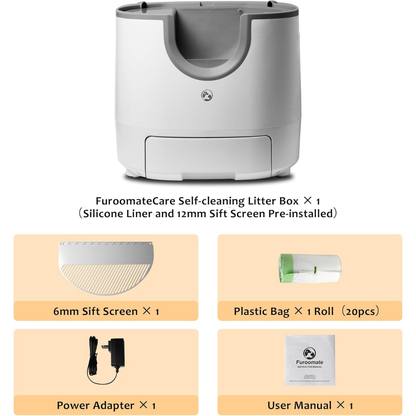 Self-cleaning litter box| Large capacity| Automatic litter box