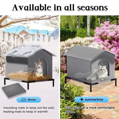 High Quality Oxford Cloth Outdoor Cat House with Stand