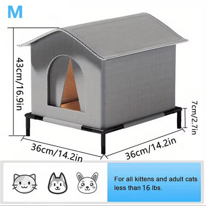 High Quality Oxford Cloth Outdoor Cat House with Stand