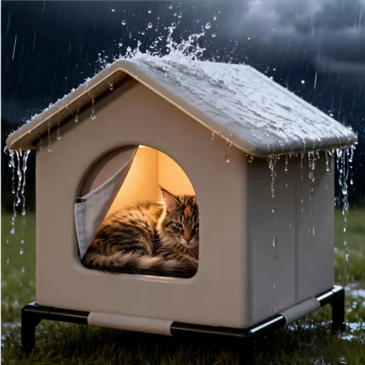 High Quality Oxford Cloth Outdoor Cat House with Stand